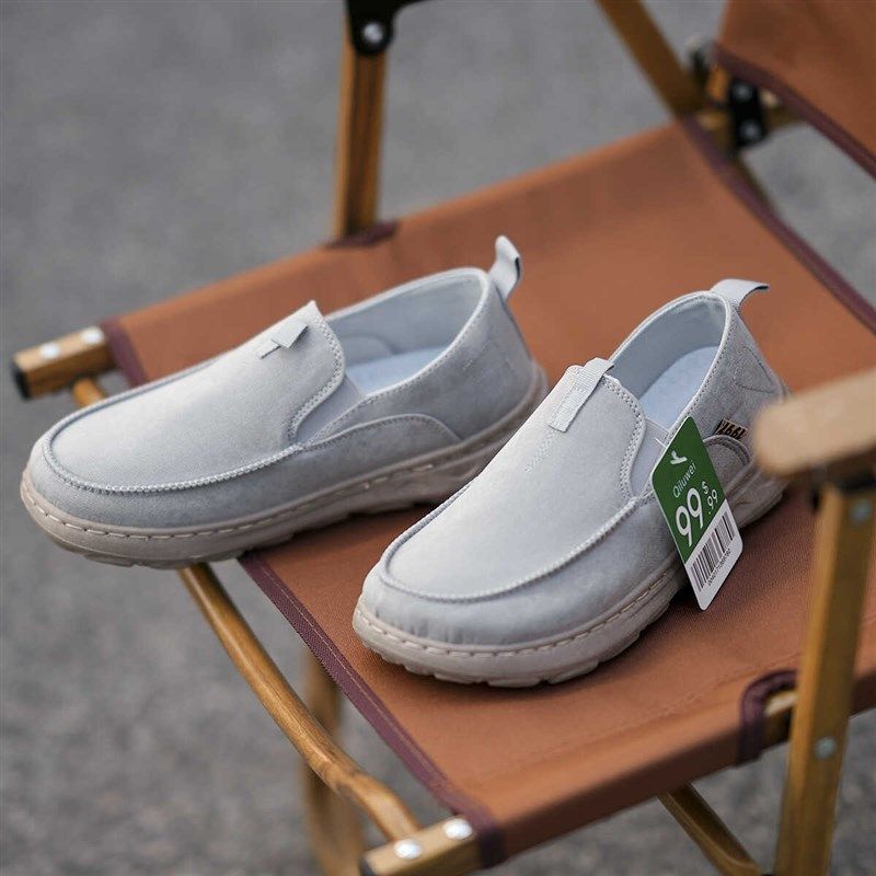 男布鞋平底防滑软底超轻春秋透气一脚蹬懒人鞋,流行男鞋,乐福鞋（豆豆鞋）,淘宝优惠券,粉丝福利购,淘宝优惠卷