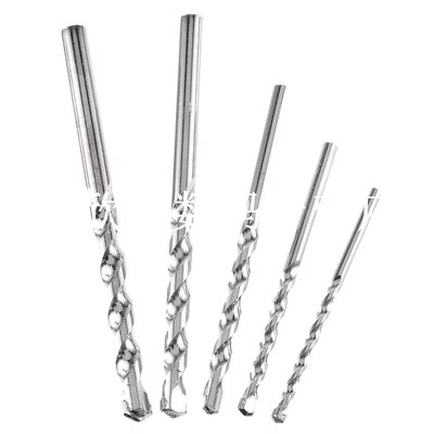5pcs Silver Masonry Drill Bit Stone Wall Tile Masonry Drill