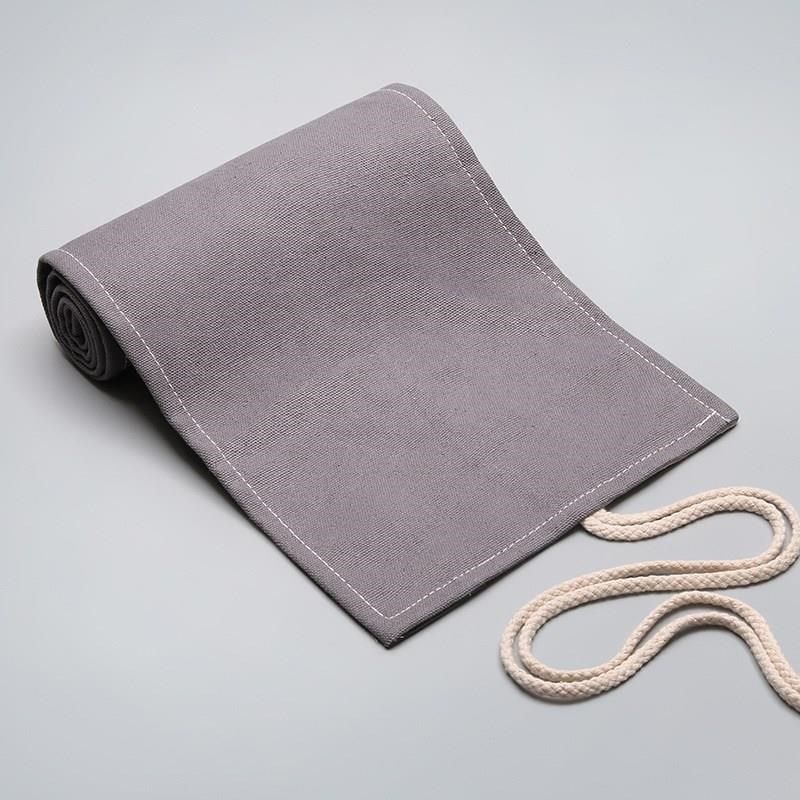 手工灰色帆布卷式笔帘12 24 36 48 72色大容量卷笔袋彩铅素描文具,文具电教/文化用品/商务用品,红领巾,淘宝优惠券,粉丝福利购,淘宝优惠卷