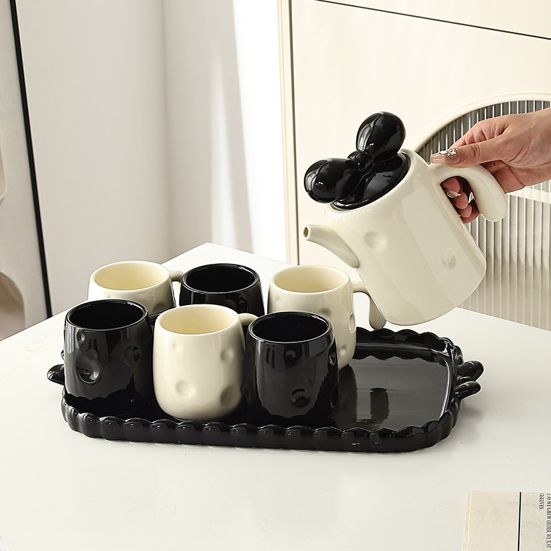 陶瓷水具套装家用杯子客厅水杯乔迁新居水壶茶杯杯具茶具奶油风,餐饮具,水具套装,淘宝优惠券,粉丝福利购,淘宝优惠卷