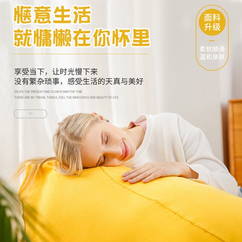 豆袋榻榻米单人沙发布艺家用小户型客L厅阳台休闲网红懒人沙发