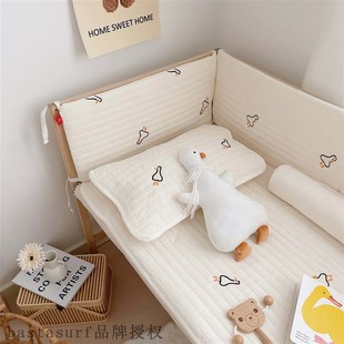 quilted ins 推荐 girth baby bed embroidered Korean duckling