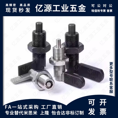 PMXRB10 PMXRM12旋钮柱塞粗牙把手型固定插销L型分度销弹簧定位销