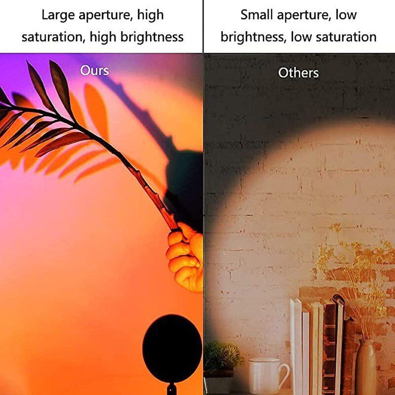 Sunset Aura Lamp Led Projection Lamp Rainbow Light Atmospher