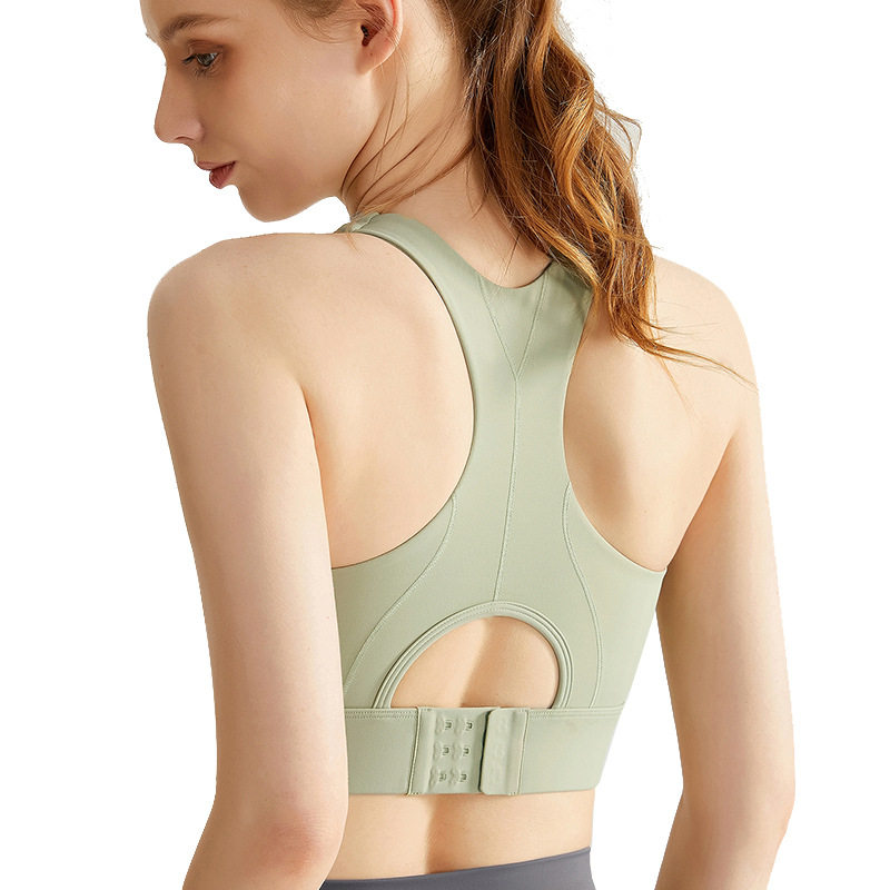 工字美背一体式运动内衣女强度防震跑步健身文胸聚拢可外穿跳绳