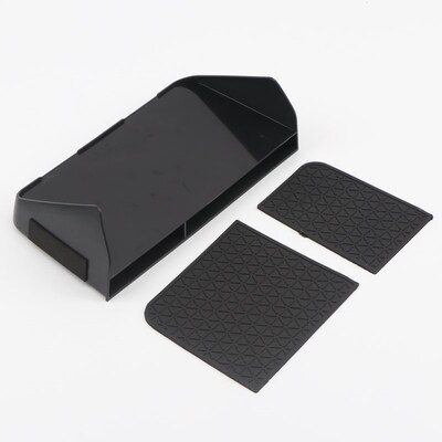 Plastic Black Console Storage Glove Box Holder Tray 1pcs or