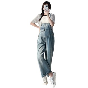 外穿牛仔背带裤 时尚 韩版 孕妇秋装 春秋网红长裤 子秋季 休闲裤 怀孕裤