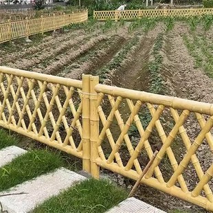 竹护栏篱态树子竹生笆栅栏户外塑料防竹脂围栏菜园竹节栏杆新款