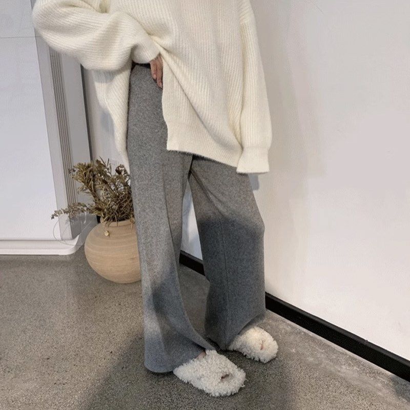 孕妇针织阔腿裤外穿宽松显瘦直筒裤子秋装拖地长裤打底裤秋冬款潮,孕妇装/孕产妇用品/营养,孕妇休闲裤,淘宝优惠券,粉丝福利购,淘宝优惠卷