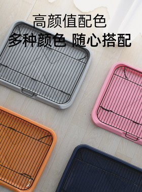 宠物狗狗厕所超大号金属网架小型中型犬尿盆用品防踩屎狗砂盆便盆