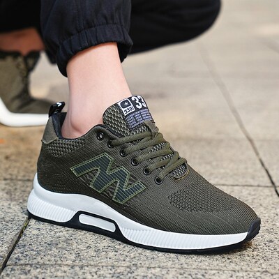 增高鞋男10cm内增高8cm6cm男鞋冬季网面透气休闲跑步运动鞋小码37
