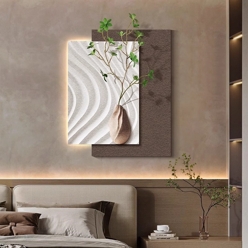 意式极简挂画带灯玄关客厅装饰画高级感走廊过道R壁画沙发背景墙