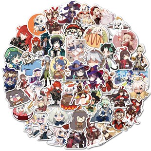 10/50pcs/set Genshin Impact Cartoon Open World Game Sticker