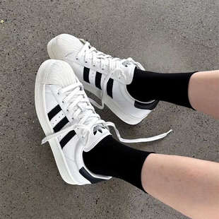 女鞋厚底贝壳头小白鞋女2023秋冬L新款休闲牛皮板鞋加绒