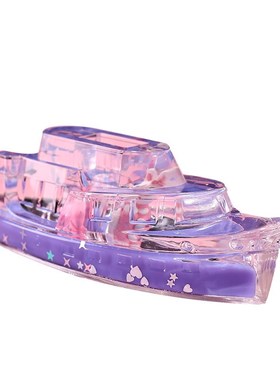 创意轮船流沙摆件游轮桌面装饰学生入油油滴笔插生日礼物流体礼品