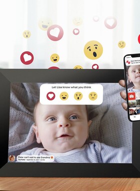 源头工厂10寸砖石款Frameo云相z框WiFi数码相框16G 内存智能相册