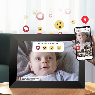 源头工厂10寸砖石款Frameo云相框WiFi数码相框16G 内Z存智能相册