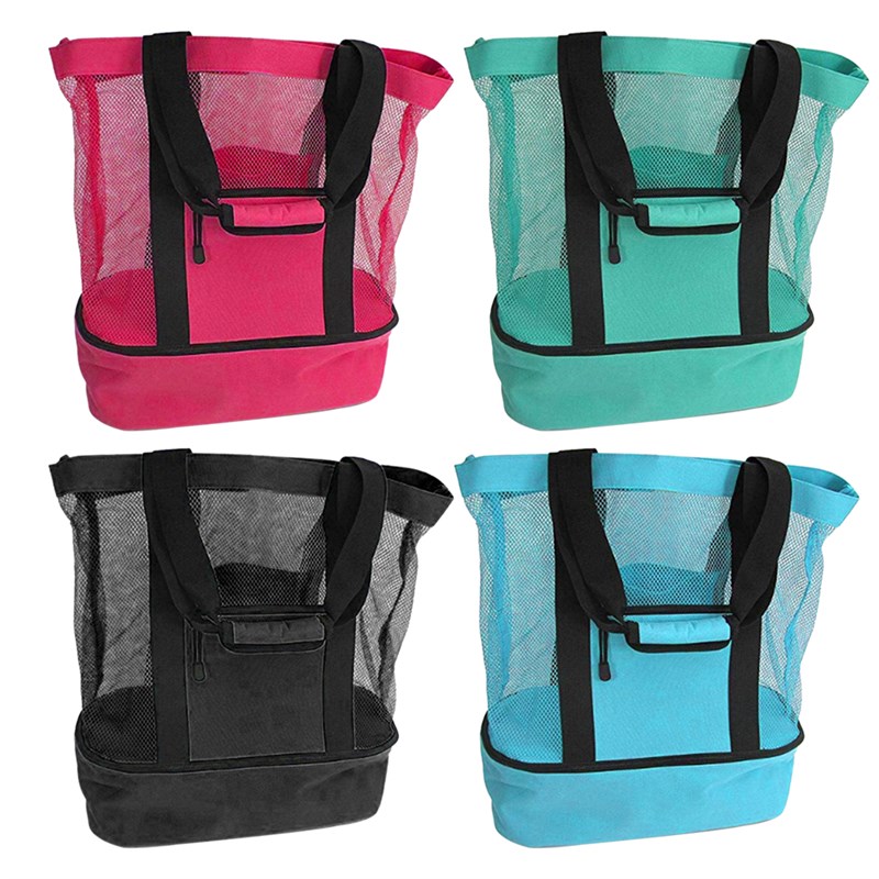 推荐Portable Insulation Lunch Bag Picnic Net Beach Handbag