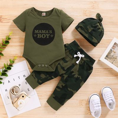 厂家0-18 Months Newborn Baby Boy Baby Girl Clothes Set Lette