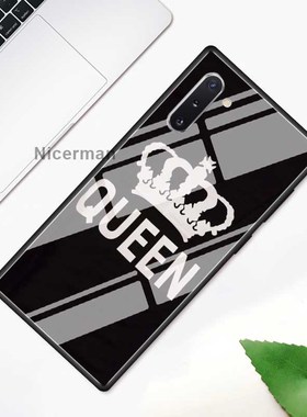 King-Case Samsung Galaxy Note 10 Coque Crown Tempered-Glass-