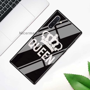 King-Case Samsung Galaxy Note 10 Coque Crown Tempered-Glass-
