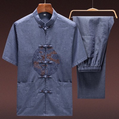 母亲父亲节礼物实用的送爸爸生日给公公老年人长辈衣服套装夏天季