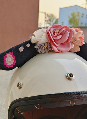 娘娘旗安全帽装饰品格格小配件毛绒耳朵滑雪盔儿童平衡机车摩托配