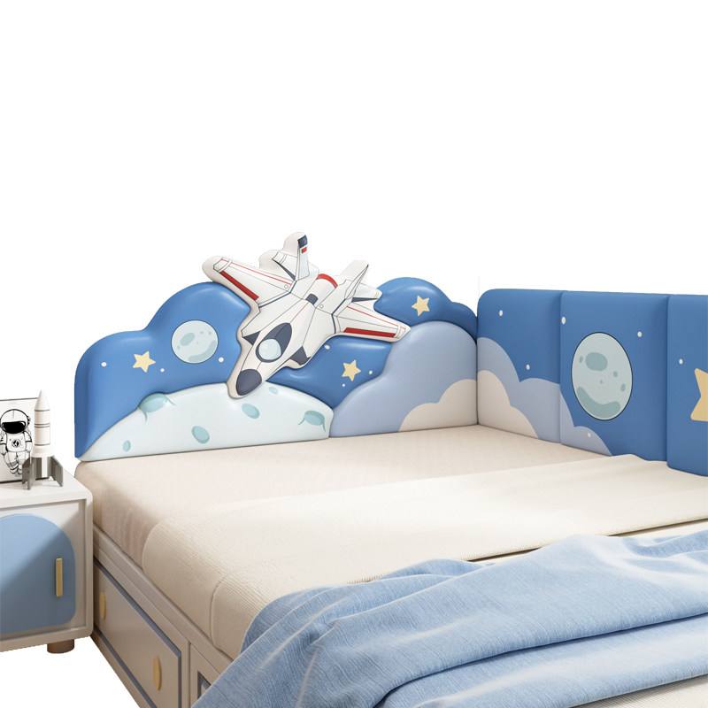 榻榻米墙围软包男孩儿童房太空战机床头靠背垫软包墙面挡板防撞贴,家装主材,背景墙软包,淘宝优惠券,粉丝福利购,淘宝优惠卷