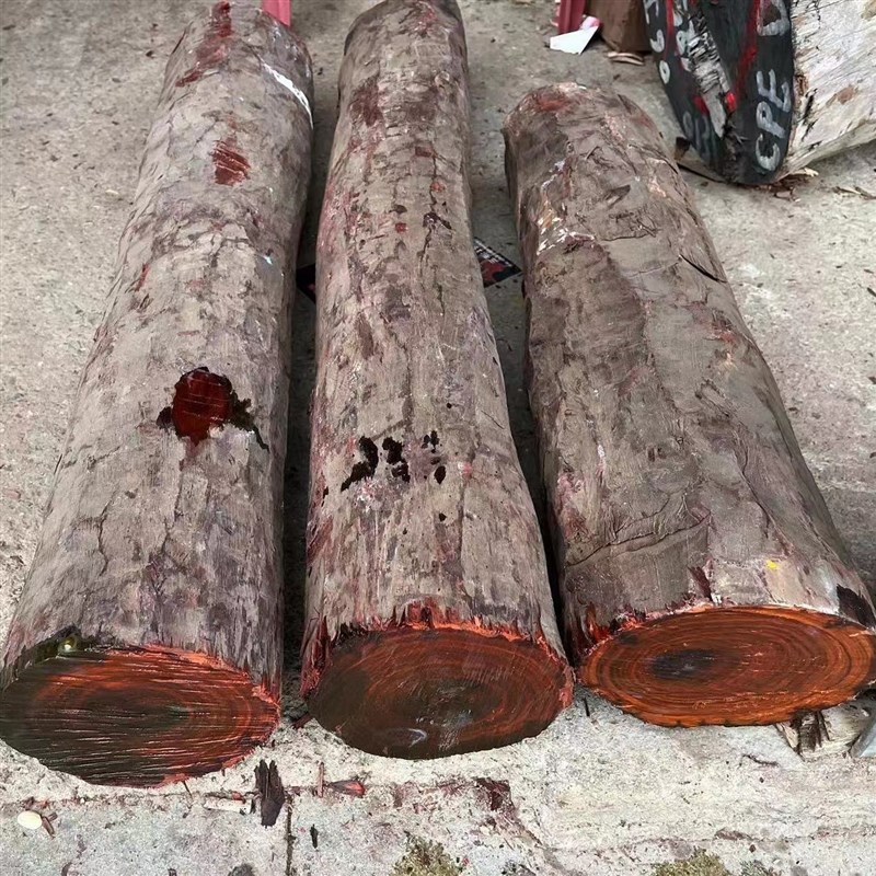 小叶紫檀木料横财木风水柱原木木头红木檀木木雕手工雕刻diy木料
