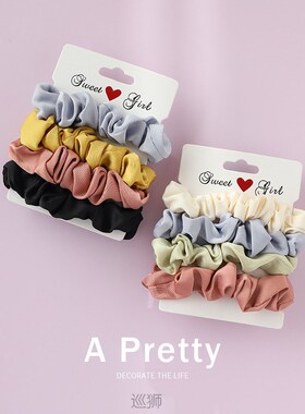 French large intestine ring, satin hair ring, Korean net, re