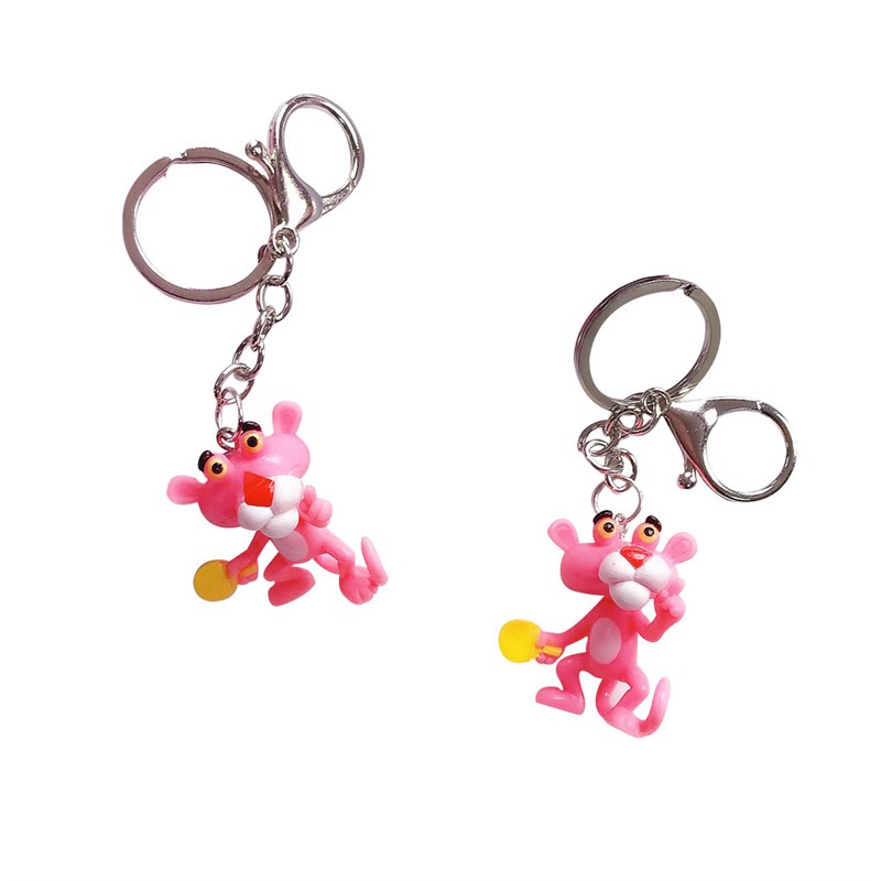 极速Cartoon animation lovely girl new animal pink key chain