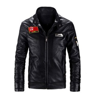 男工作加绒加厚一套修身 套装 皮衣皮裤 摩托车机车骑行服皮夹克男士