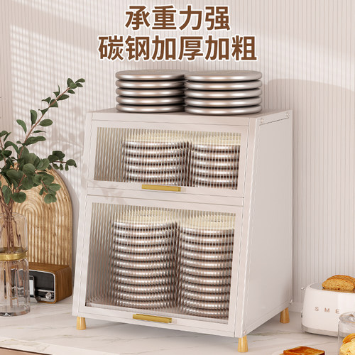 防尘杯子收纳置物架分层大容量整理茶具玻璃咖啡迷你X台面储物柜