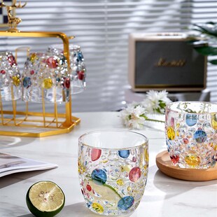 水杯家用套装高颜值喝水网红杯子客厅待客水壶彩色水具玻璃洋酒杯