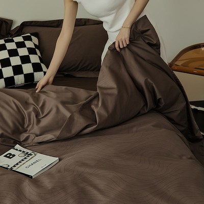 暗纹提花丨60支长绒棉四件套纯棉全棉被套床单床品三件套2024新款