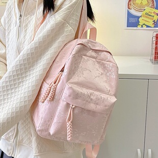 新中式小背包女双肩包小型迷你轻便小众旅游包百搭大学生书包小号