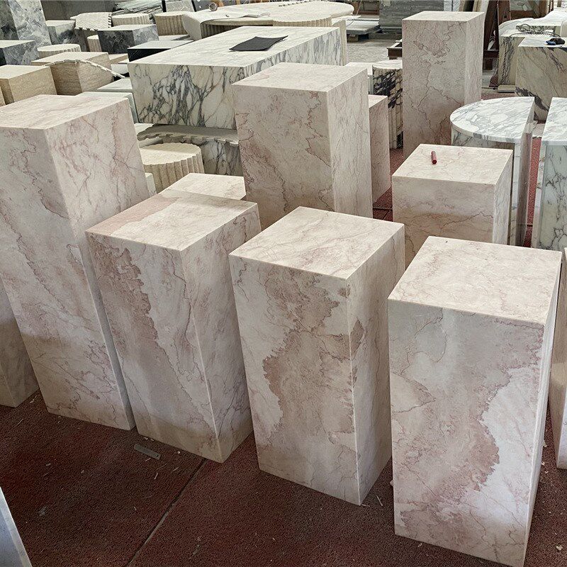 大理石立柱底座摆台摆件展示台玄关落地雕塑天然石材基座装饰石柱,家居饰品,落地摆件,淘宝优惠券,粉丝福利购,淘宝优惠卷