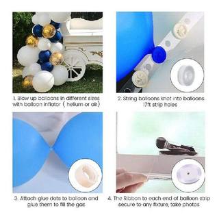 极速102Pcs Navy Blue Gold White Balloon Garland Arch Kit