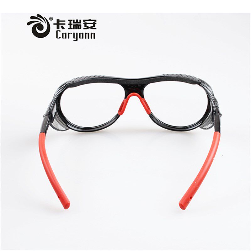 卡瑞安实验室防冲击护目镜透明防雾防沙防风工业安全劳保防护眼镜