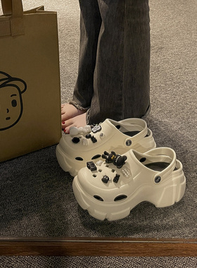 小码女鞋313233厚底包头s凉鞋女夏季33外穿小个子2023新款34洞洞