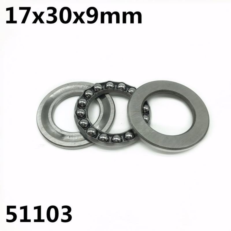 速发10Pcs 51103 17x30x9mm Axial Thrust Ball Bearings 8103 Hi