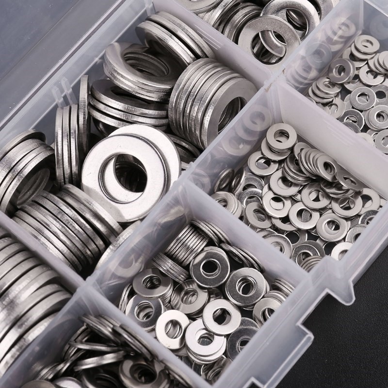 网红580 Pcs/set 304 Stainless Steel Flat Washers Assortment