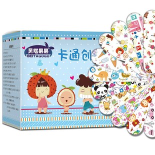 120Pcs/Set Kids Cartoon Bandages Adhesive Bandage Wound Plas