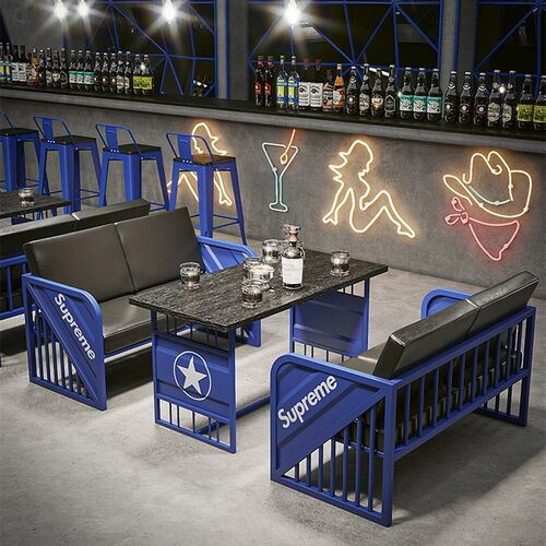 现货工业风桌椅酒吧餐p厅咖啡店烧烤店音乐清吧健身房商用卡座沙