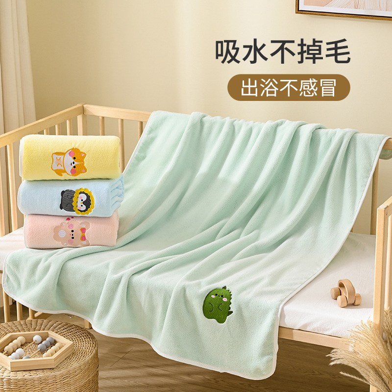 婴幼儿卡通浴巾超柔软吸水新生盖毯男女孩儿童Q沙滩游泳宝宝洗澡