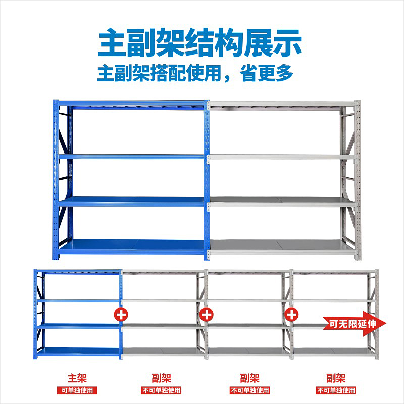 加厚五层仓库货架置物架多层家用仓储货物架快递R架四层库房重型