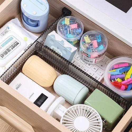 抽屉收纳分隔板可伸缩横竖自由组合整理塑料分格片内衣袜子隔断板