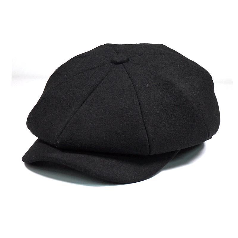 Winter Peaky Blinders Flat Cap Wool Vintage Octagonal Hat Ma