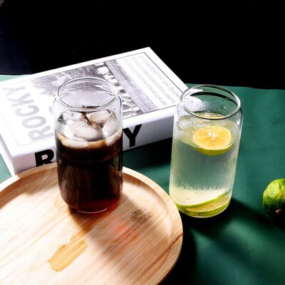 Summer Glass Cup Coffee Mug Milk Tea Cans Beer Cocktail Cold