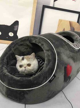狗来运猫窝冬季保暖猫窝房子四季用品蒙古包猫咪床宠物窝猫睡袋